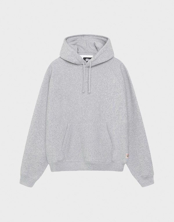 hm_stussy-grey-heather-relaxed-fleece-hoodie_0 Stussy Grey Heather Relaxed Fleece - Image 1