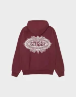 Buy Stussy Mantra Zip Burgundy Today
