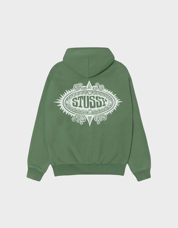 hm_stussy-mantra-zip-green-hoodie_0 Essential Stussy Mantra Zip Green - Image 1
