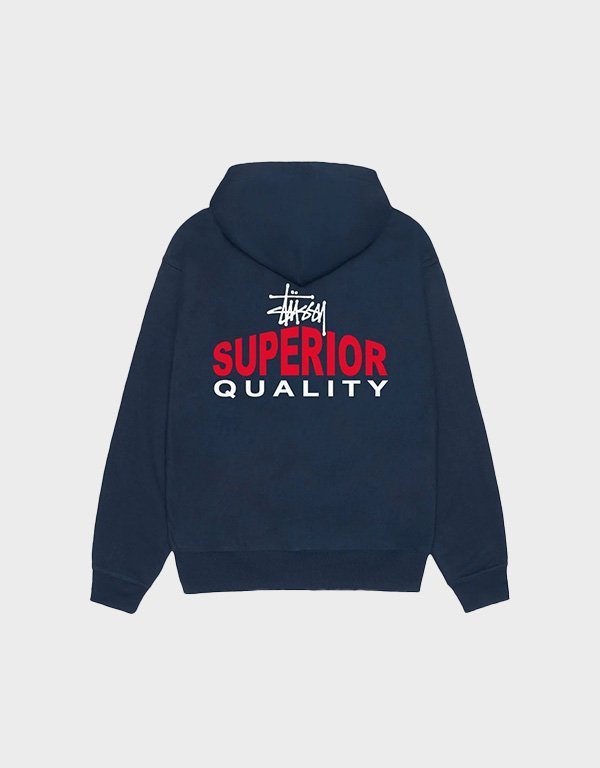 hm_stussy-superior-quality-navy-hoodie_0 Exclusive Stüssy Superior Quality Navy - Image 1