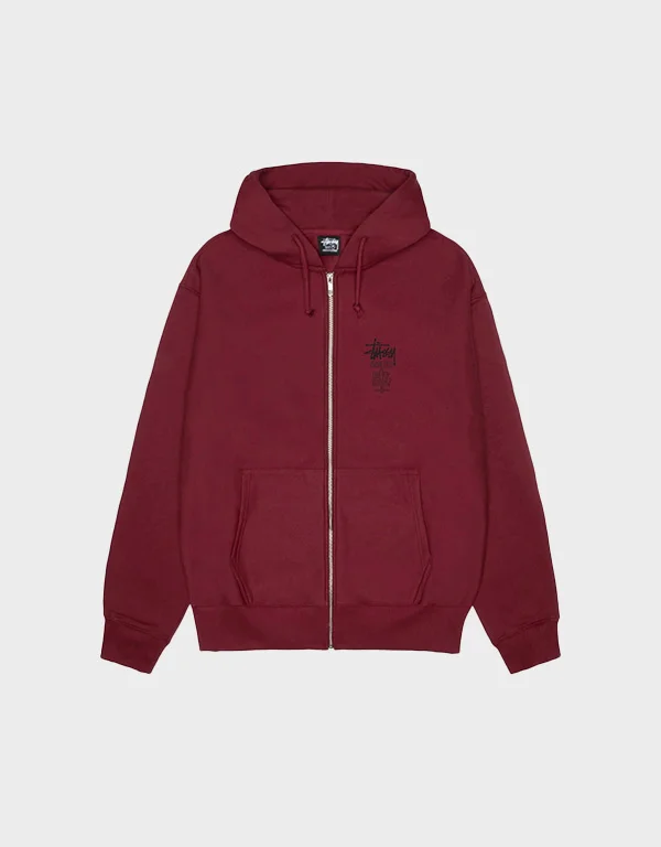 hm_stussy-swim-out-wine-zip-hoodie_0 Stussy Swim Out Wine Zip - Image 1