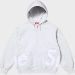 Premium Supreme Big Logo Zip Heather Grey