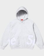 Premium Supreme Big Logo Zip Heather Grey