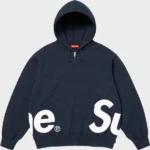 Supreme Big Logo Zip Up Navy | Hot