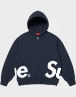 Supreme Big Logo Zip Up Navy | Hot