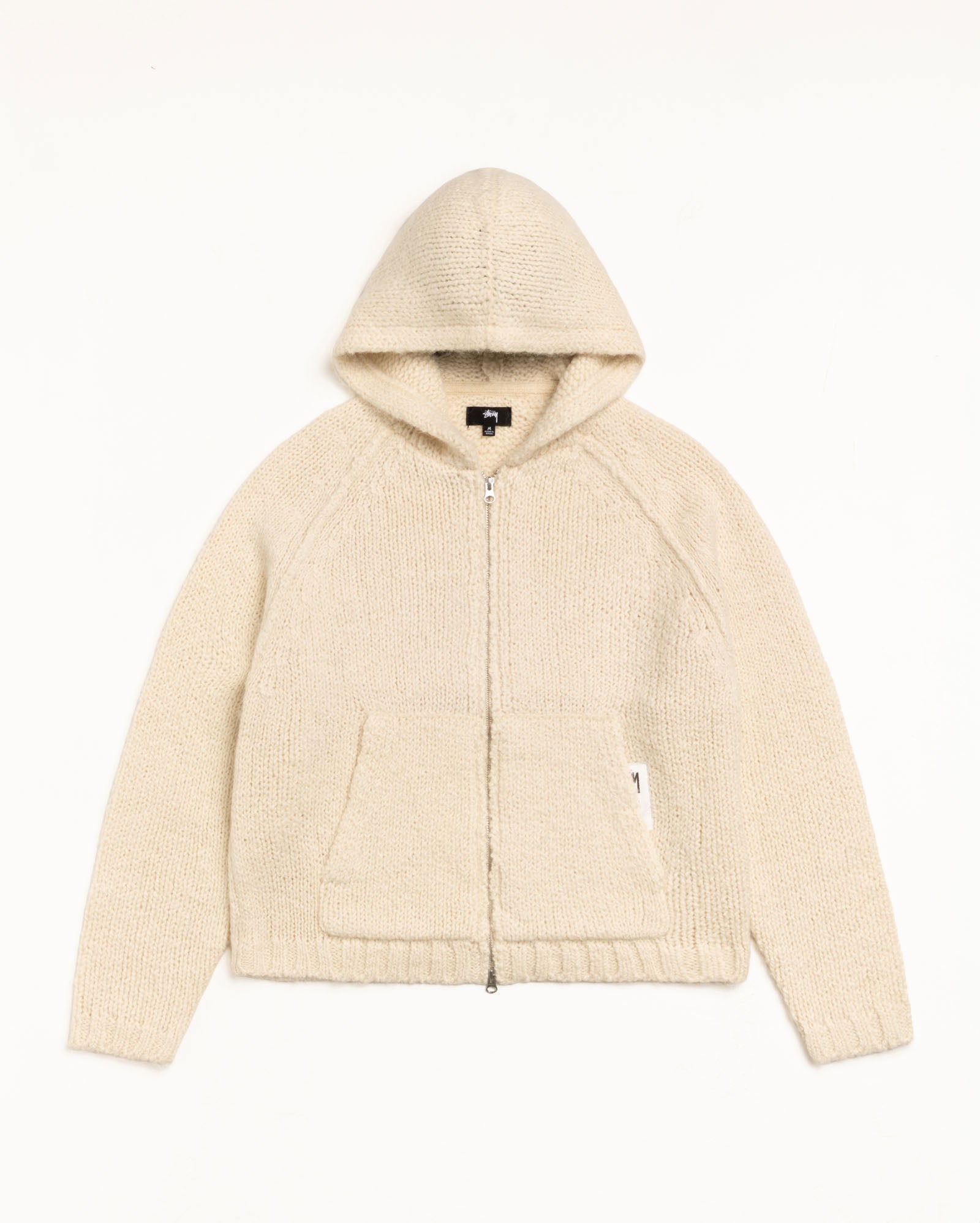 stussy_117200-chunky-knit-zip-hoodie-ivory_0 CHUNKY KNIT ZIP HOODIE - Style A - Image 1