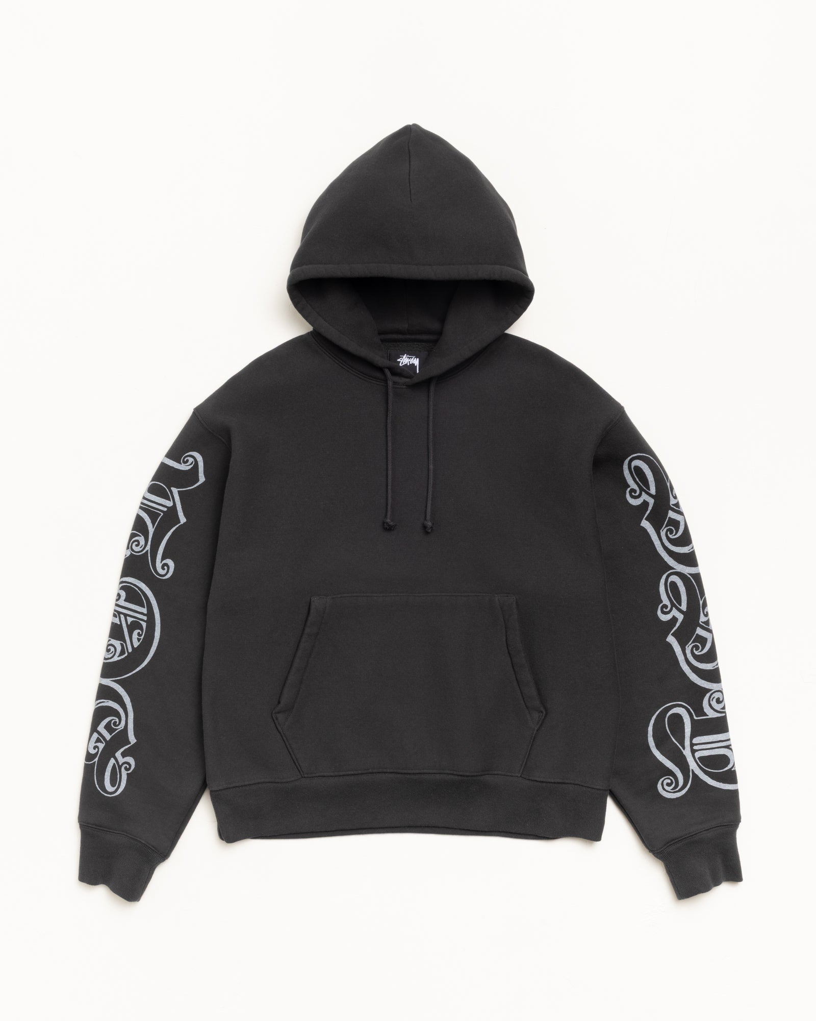 stussy_118605-motif-print-hoodie-black_0 Motif Print Hoodie - Image 1